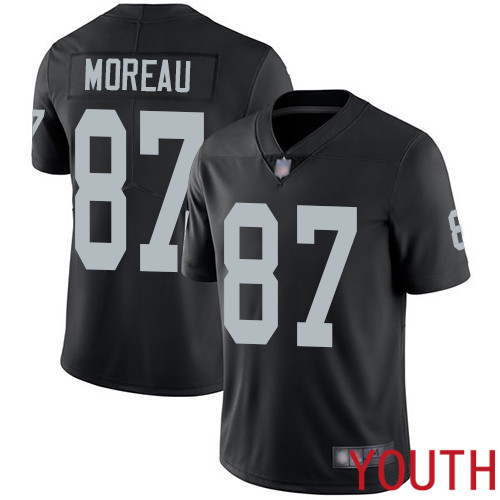 Oakland Raiders Limited Black Youth Foster Moreau Home Jersey NFL Football #87 Vapor Untouchable Jersey->women nfl jersey->Women Jersey